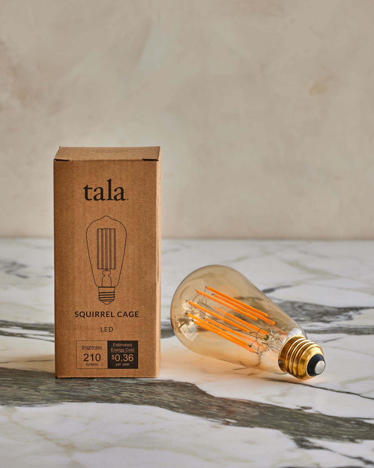 Squirrel Cage 3 Watt Lightbulb - Tinted