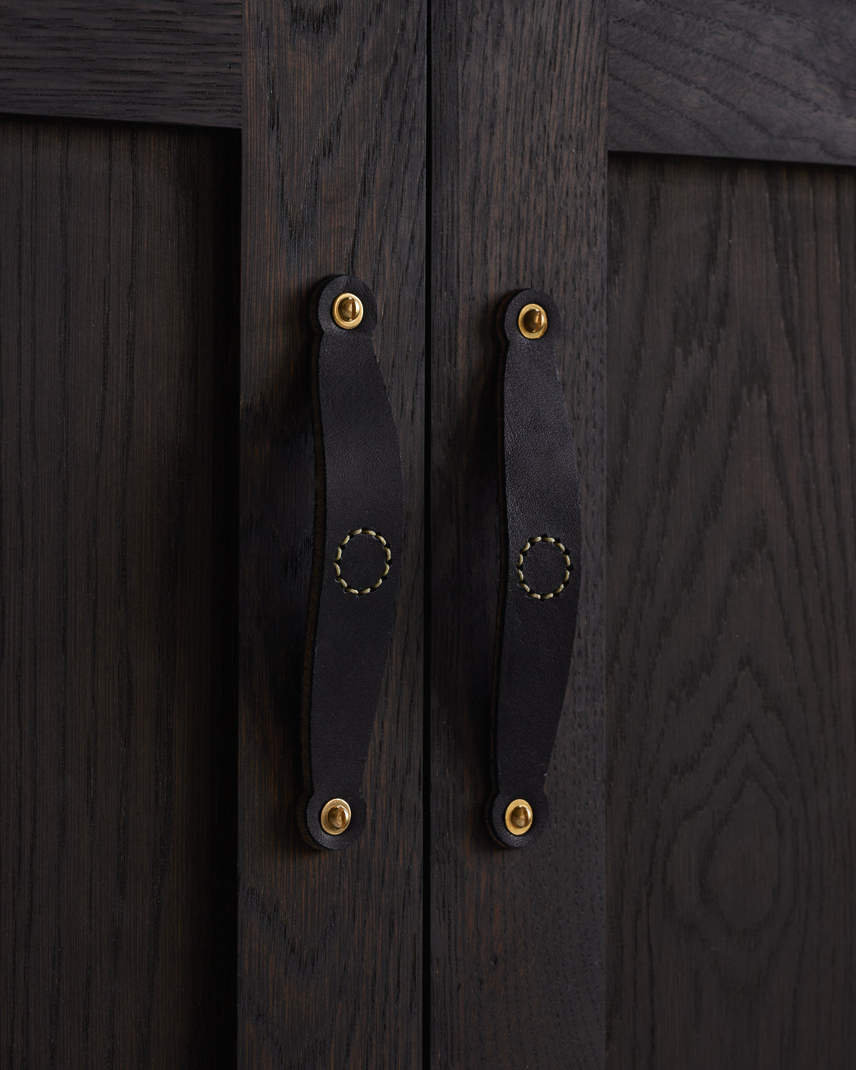 Leather Hardware Pulls - Black