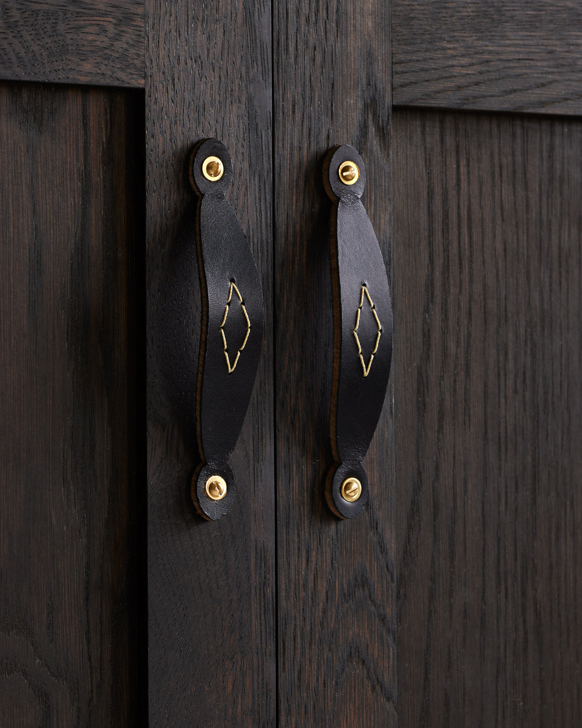 Leather Hardware Pulls - Black