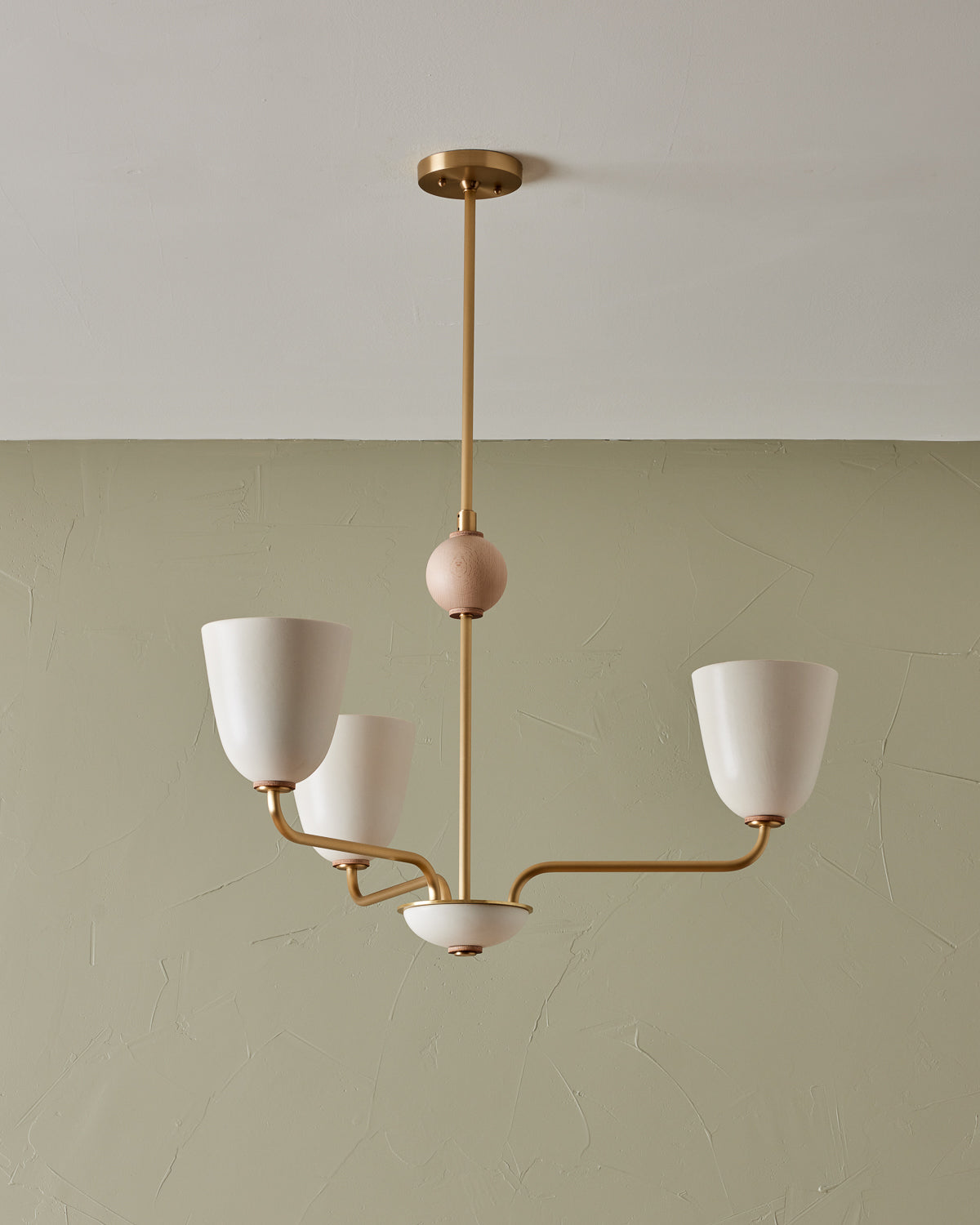 Lola Chandelier - Three Arm - Satin Brass