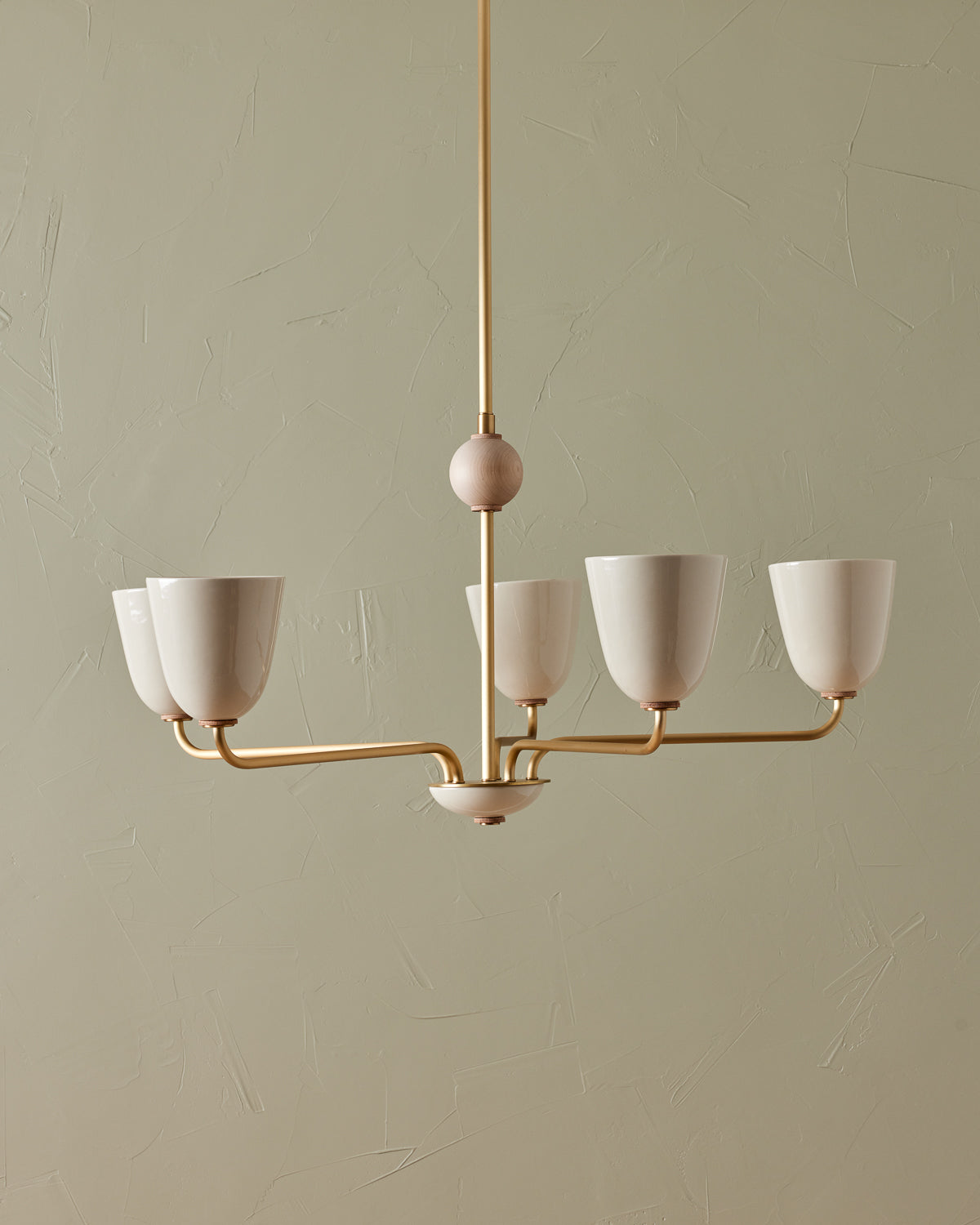 Lola Chandelier - Five Arm - Satin Brass