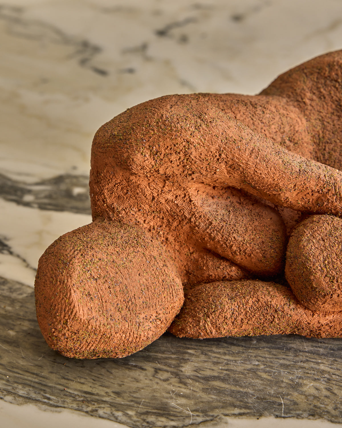 Reclined Clay Figure Sculpture