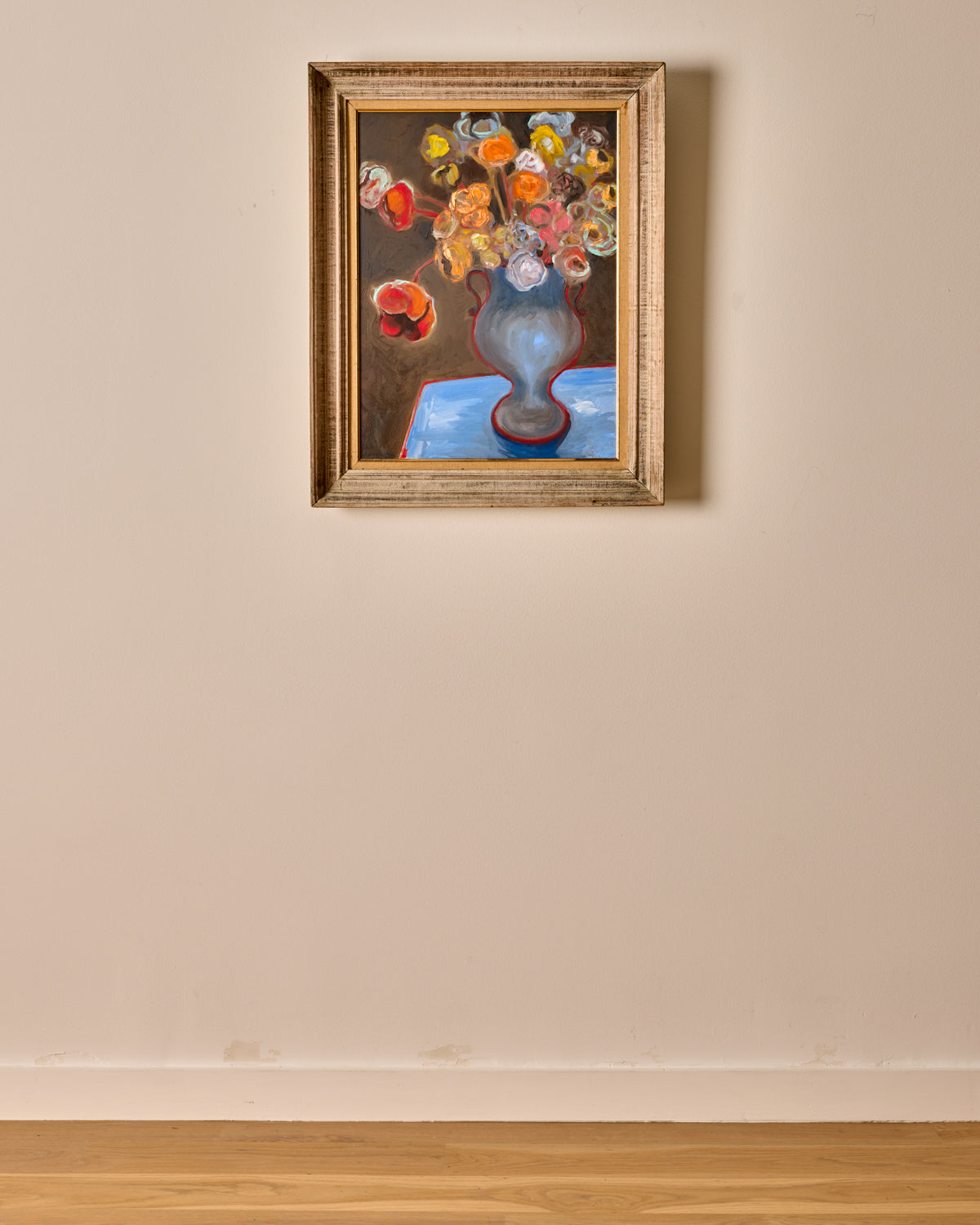 Bouquet in Blue Urn