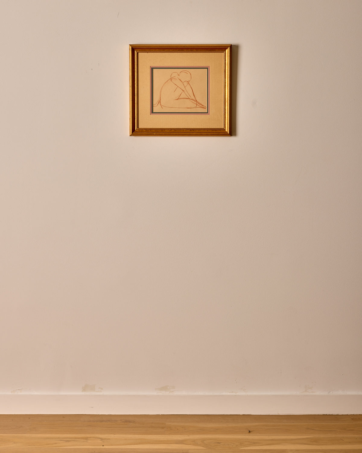 Seated Figure Study in Sanguine