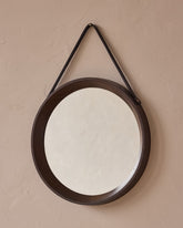 Round Danish Wooden Mirror