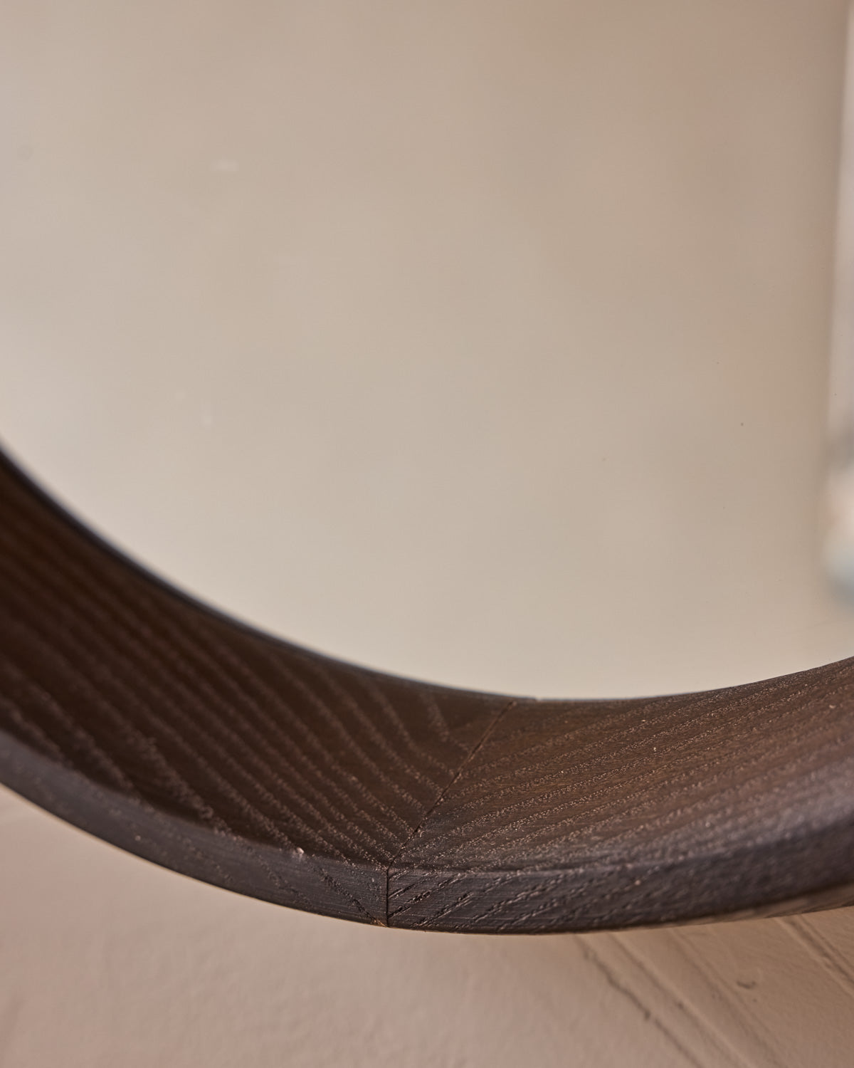 Round Danish Wooden Mirror
