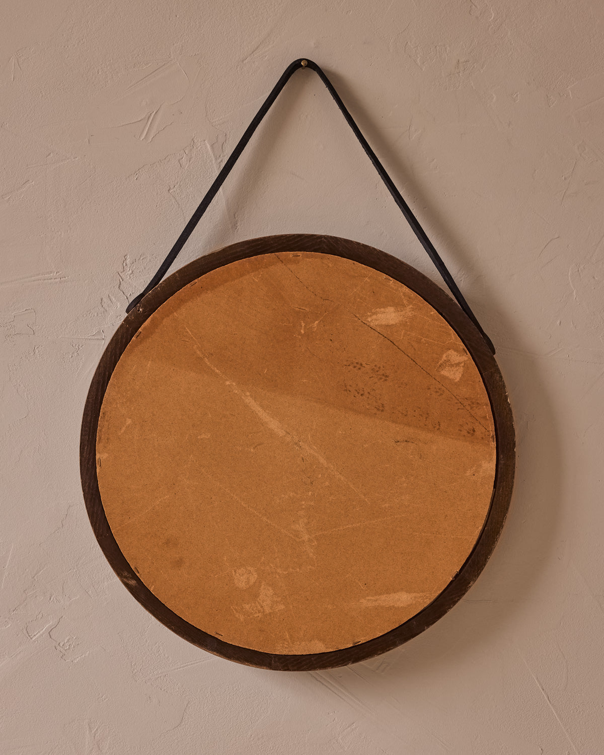 Round Danish Wooden Mirror