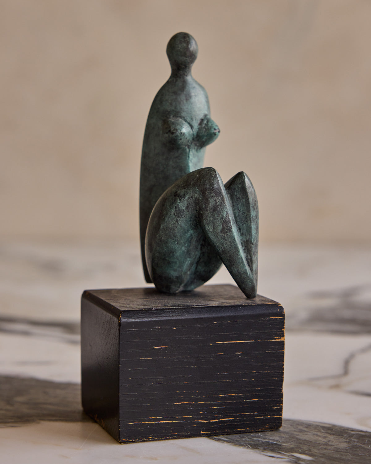 Small Bronze Lady Sculpture