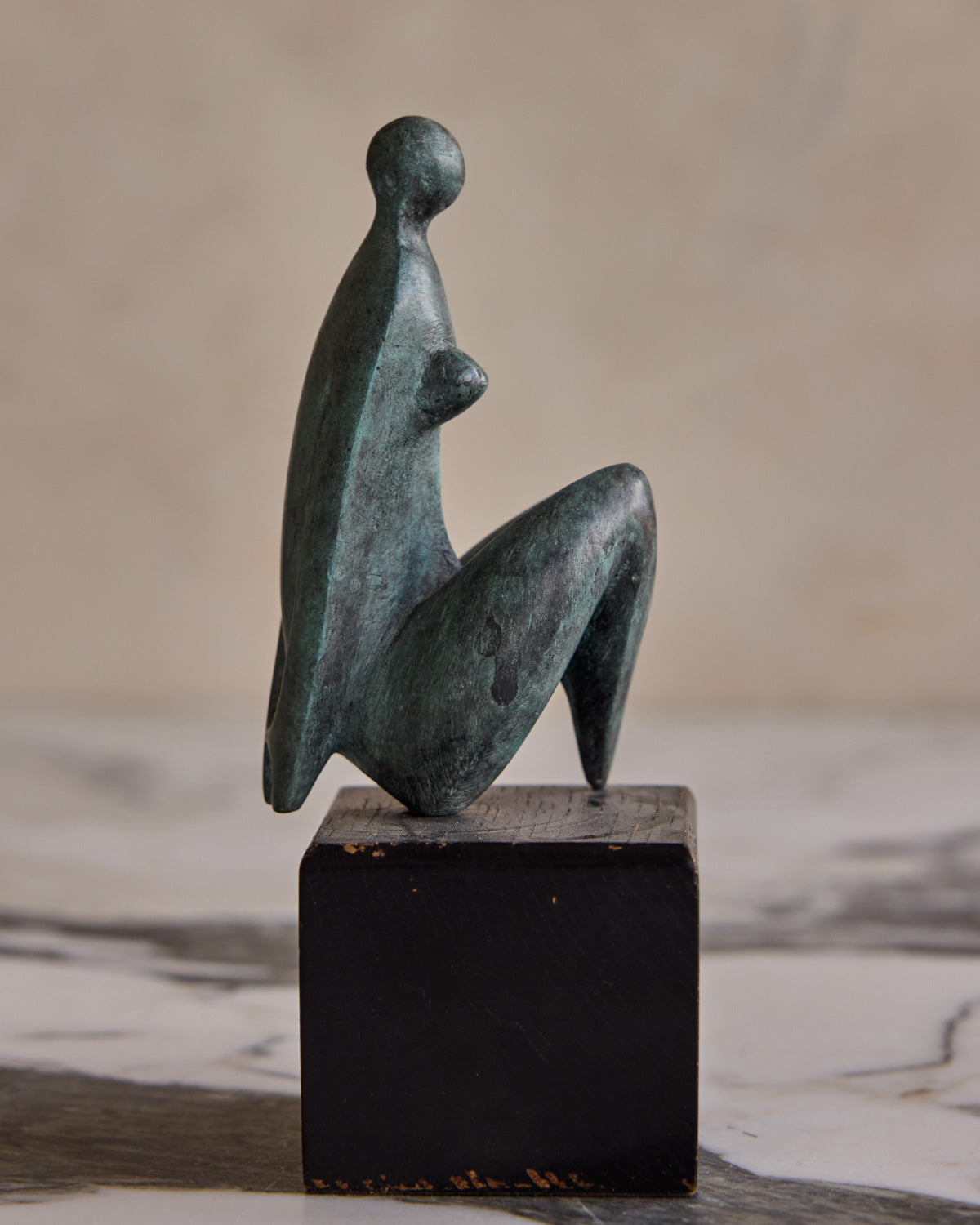 Small Bronze Lady Sculpture