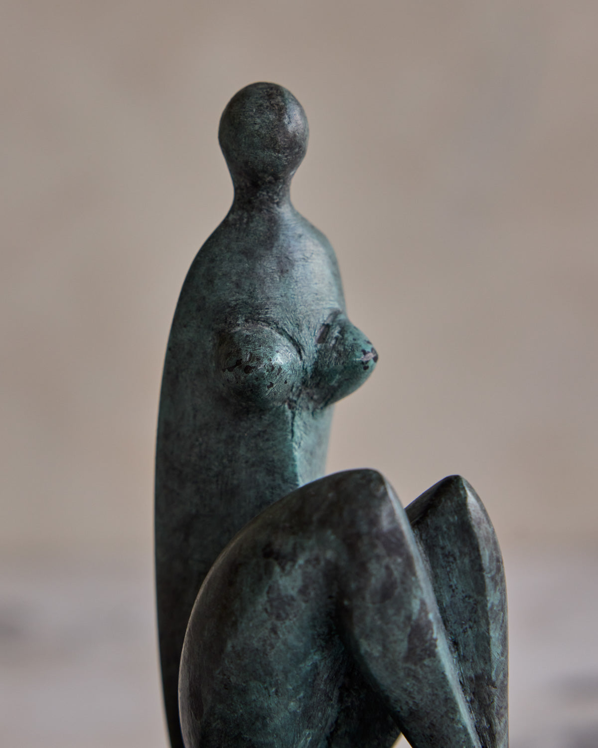 Small Bronze Lady Sculpture
