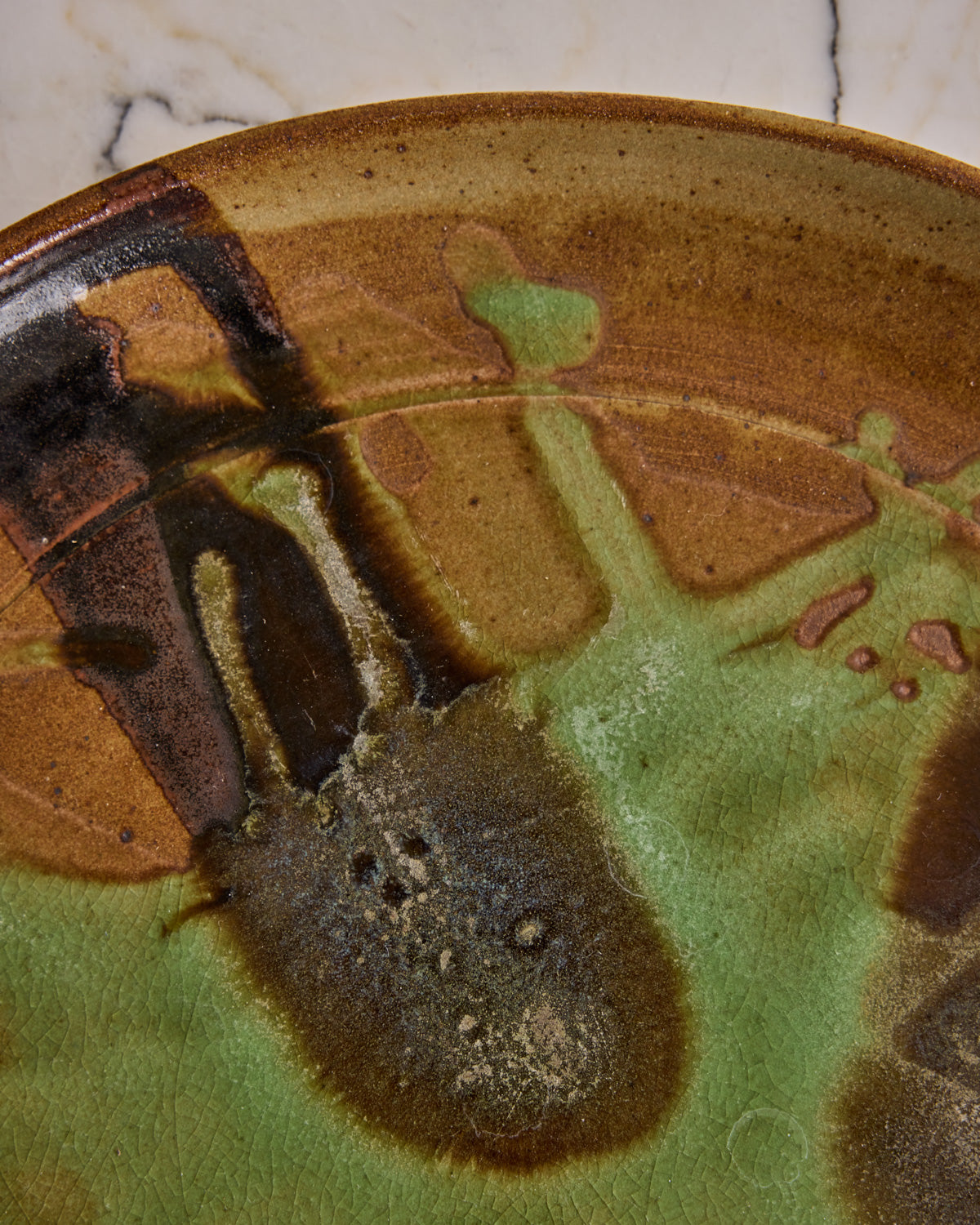 Splash Glaze Ceramic Tray with Cups