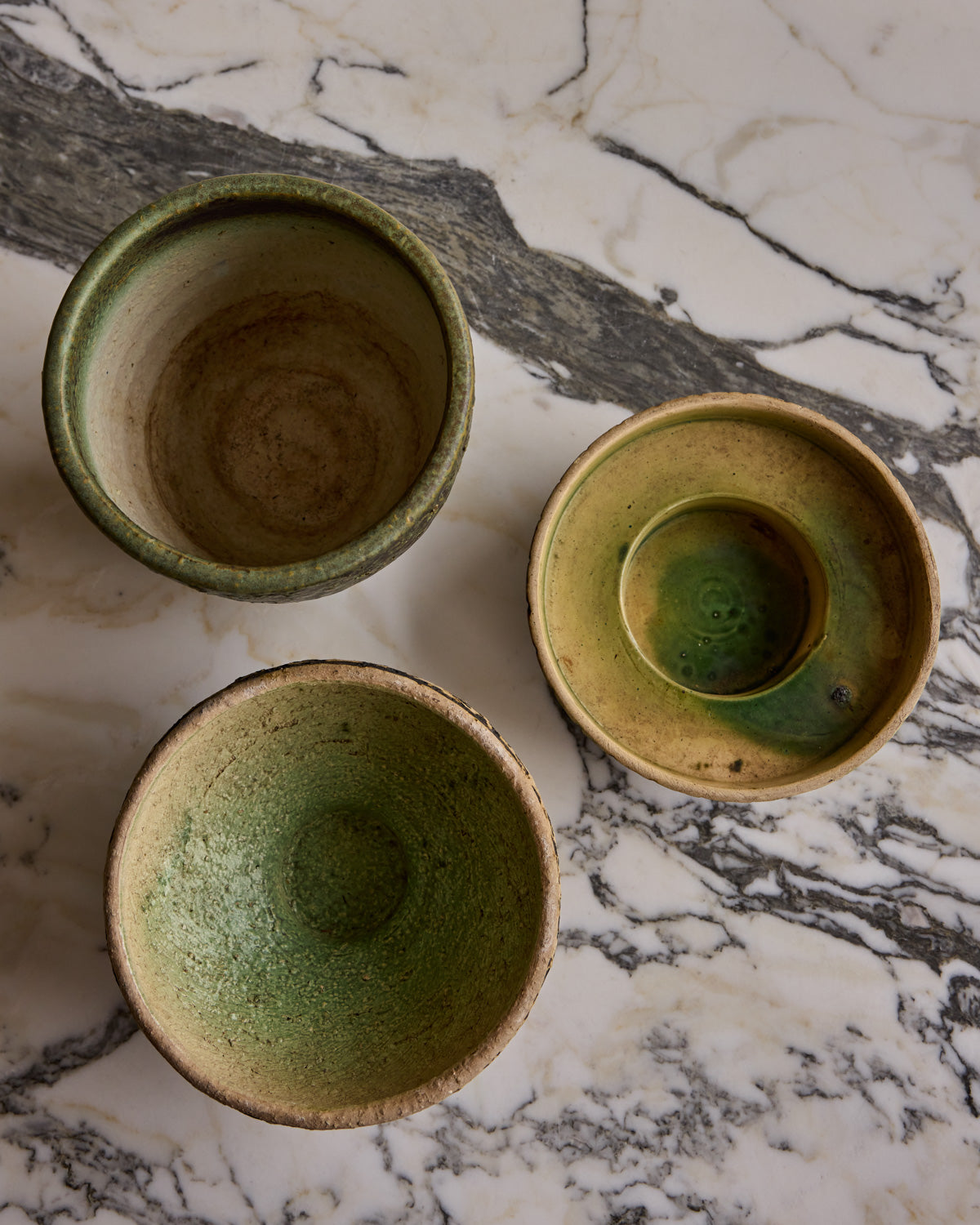 Trio of Birch Bark Ceramic Vessels II
