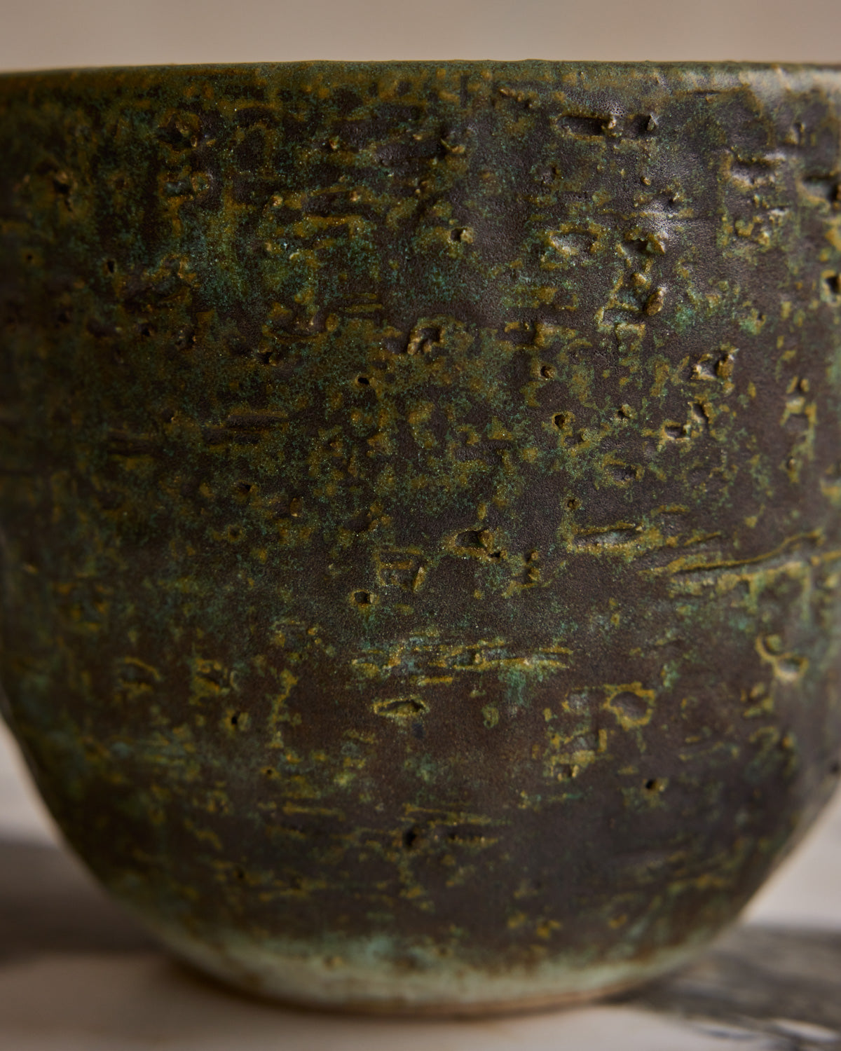 Trio of Birch Bark Ceramic Vessels II