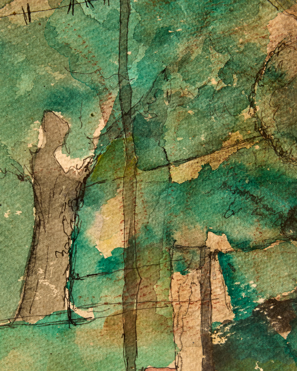 Ink & Watercolor Landscape