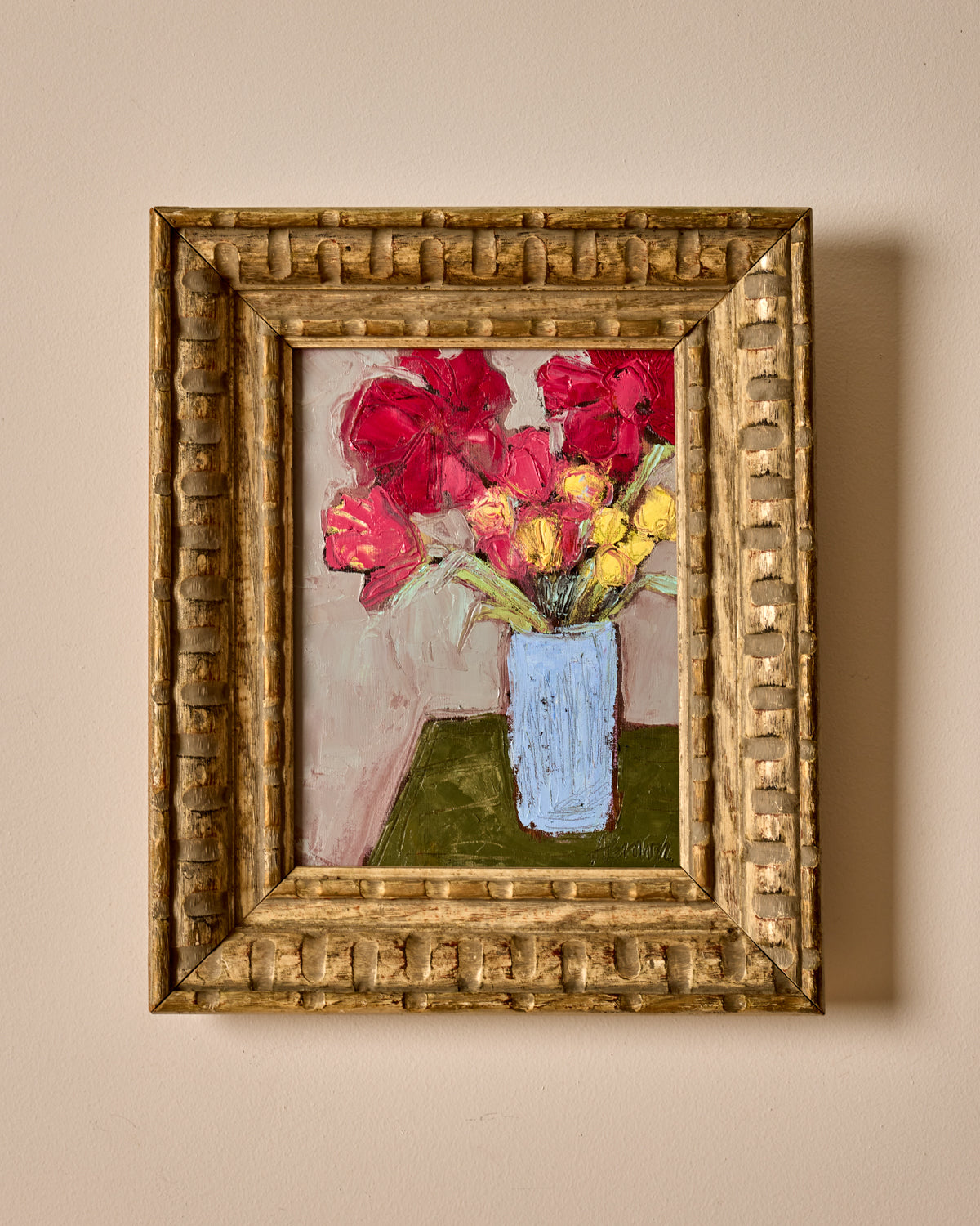 Bouquet in Blue Vase