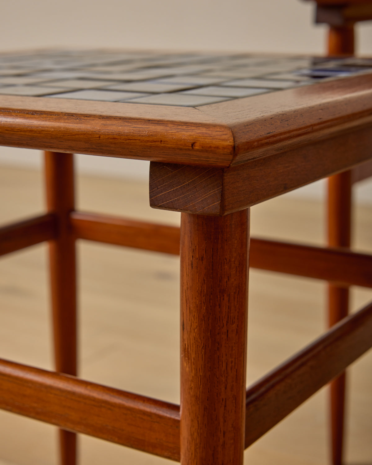 Danish Nesting Tables with Ceramic Tops - Set of 3
