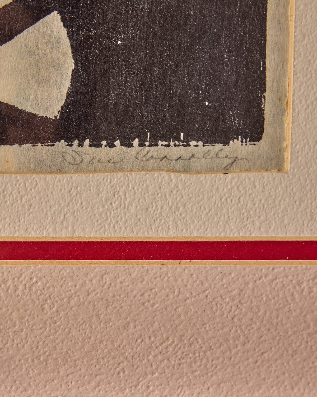 1960s Abstract Woodblock