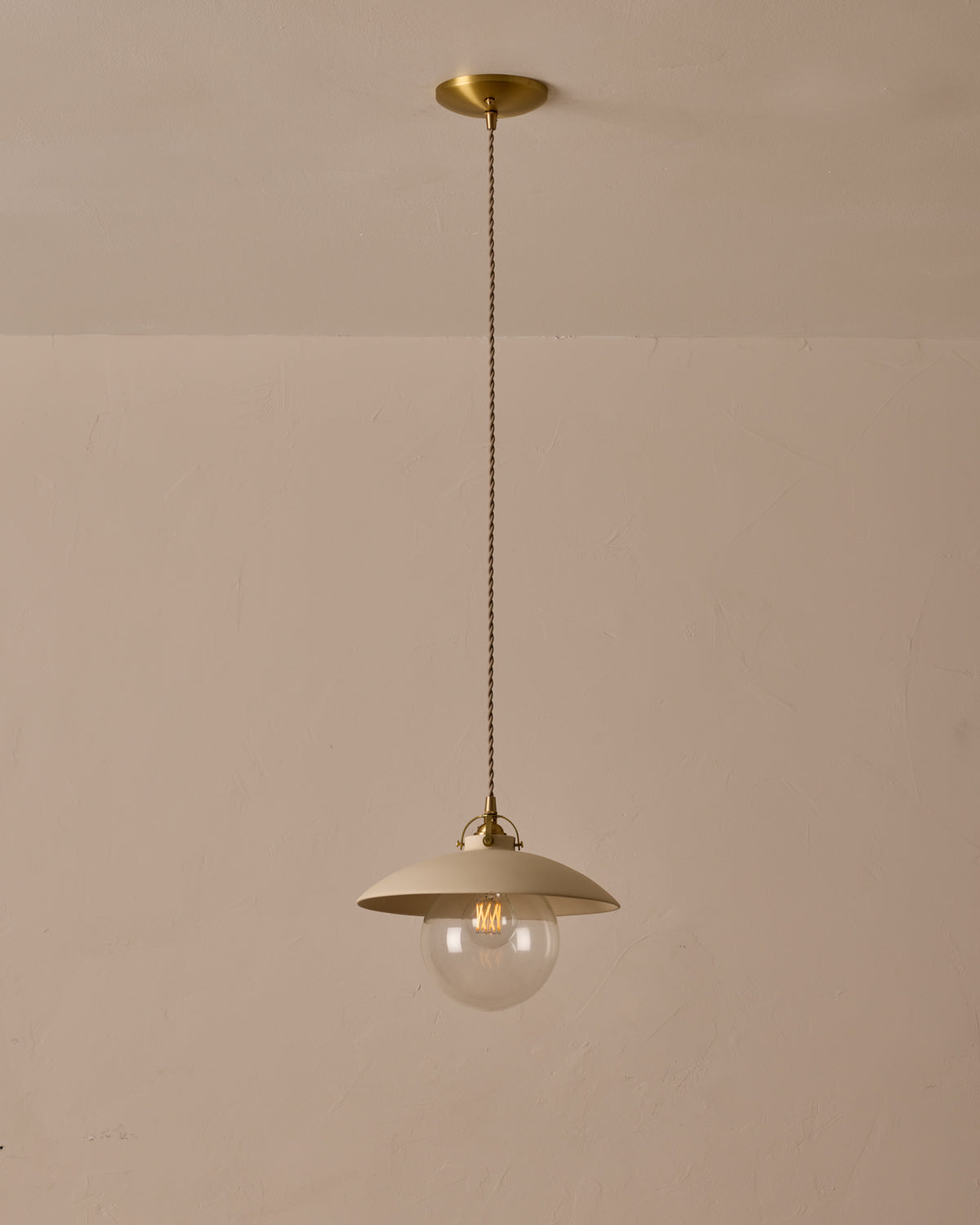 #shade-finish_biscuit ceramic #Cord-Color---Glass_Beige Cord - Clear Globe