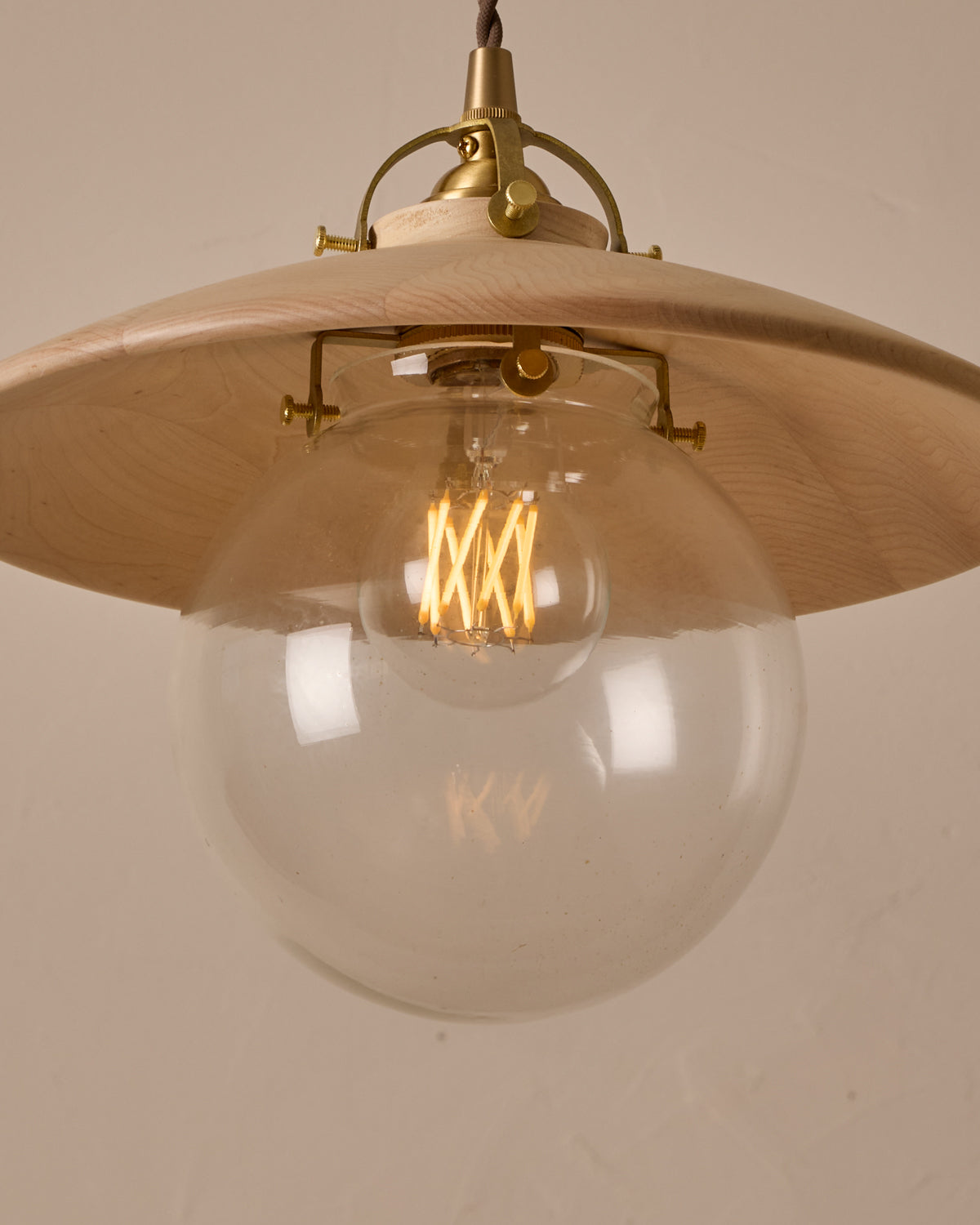 #shade-finish_clear maple #Cord-Color---Glass_Brown Cord - Clear Globe