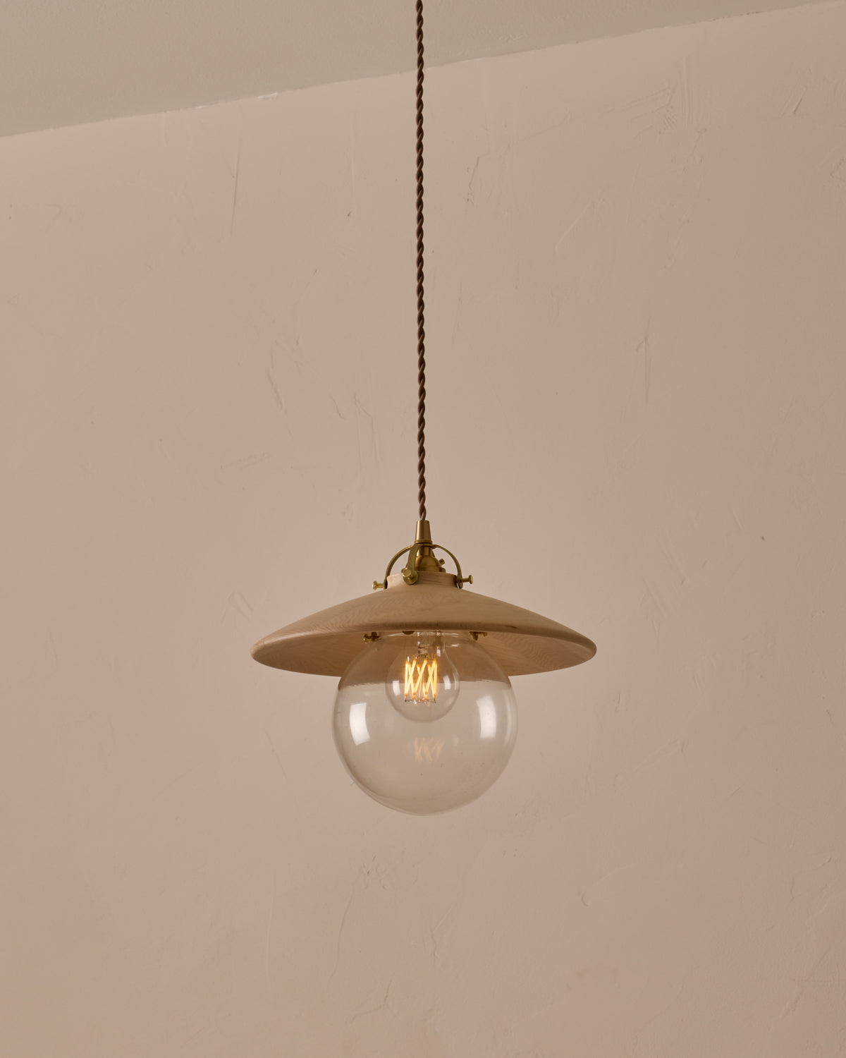 #shade-finish_clear maple #Cord-Color---Glass_Brown Cord - Clear Globe