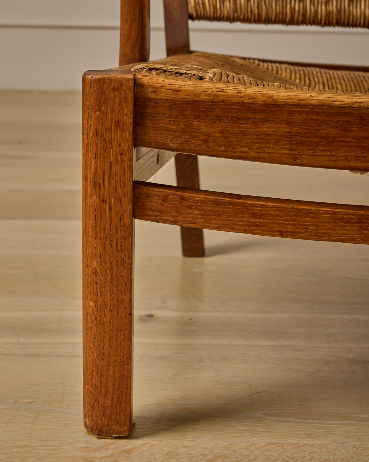 1940s Dutch High Back Rush Chair