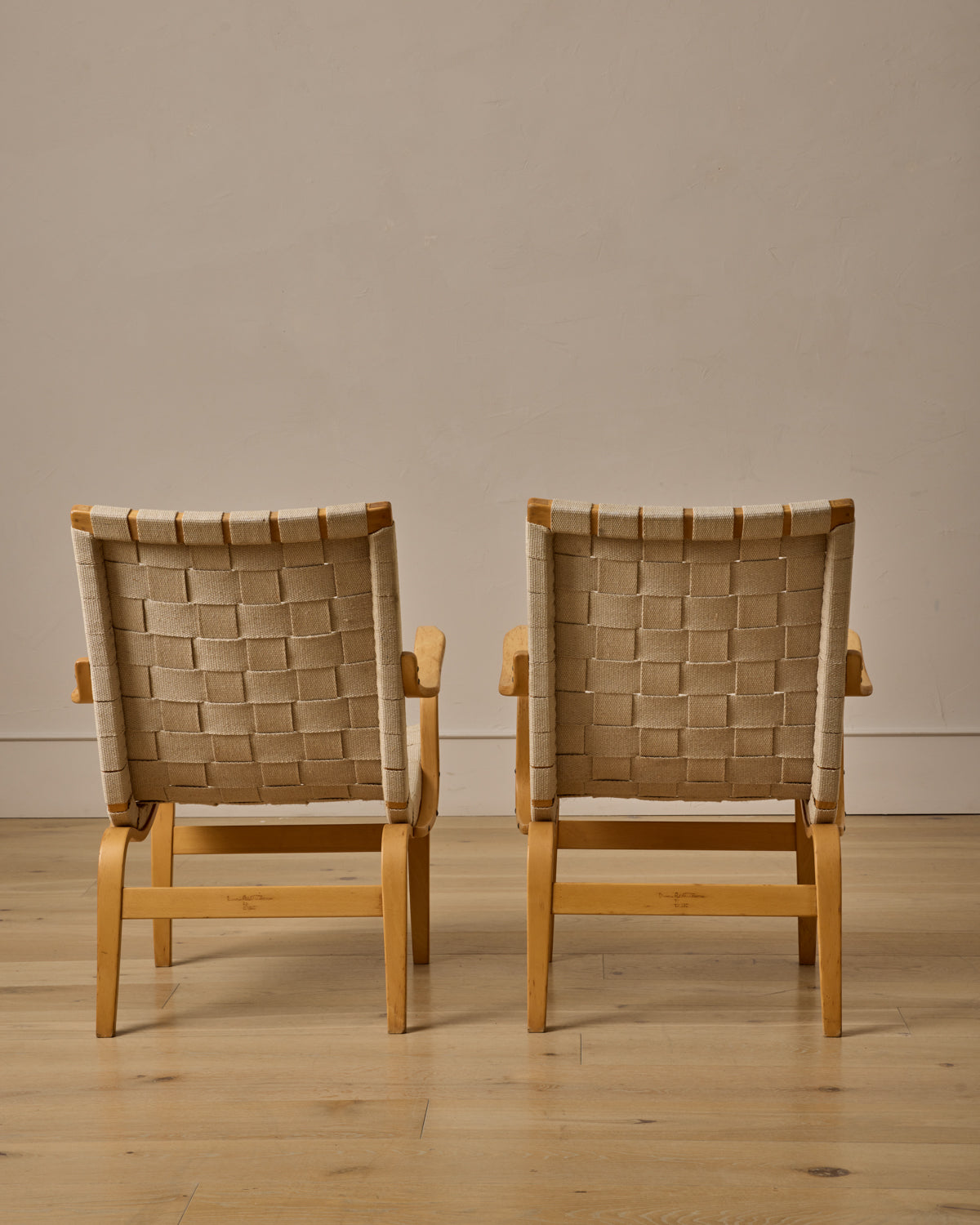 Pair of Beech "Eva" Chairs by Bruno Mathsson
