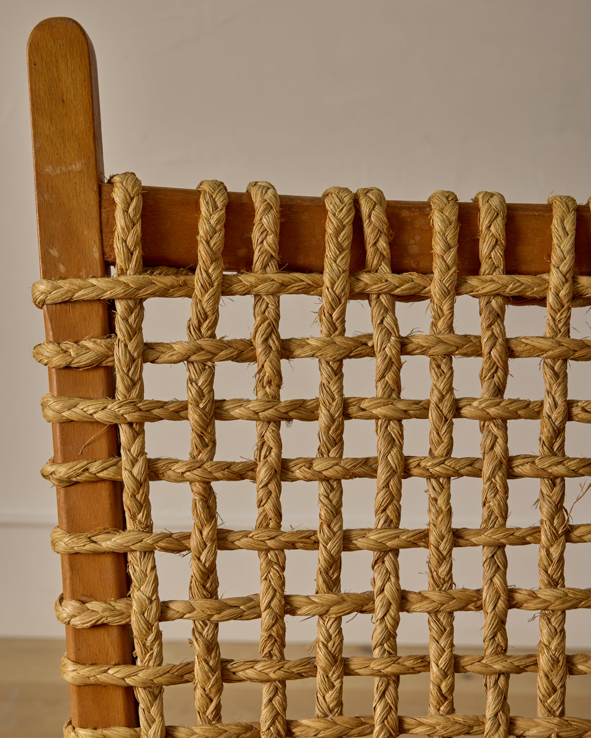 1940s Dutch High Back Rope Chair