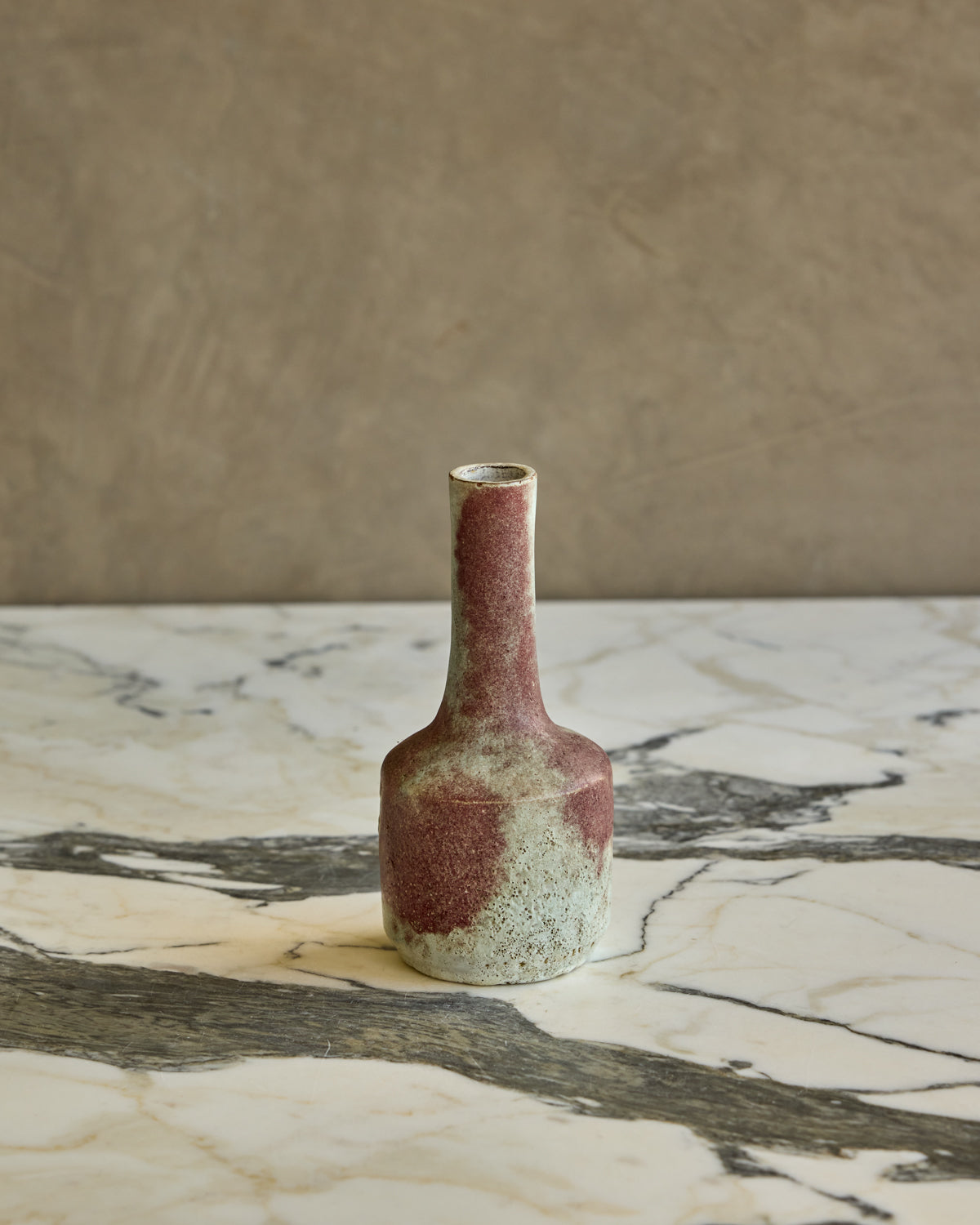 Slender Neck Red + Blue Vase