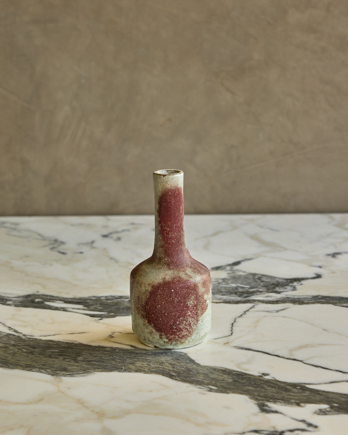 Slender Neck Red + Blue Vase