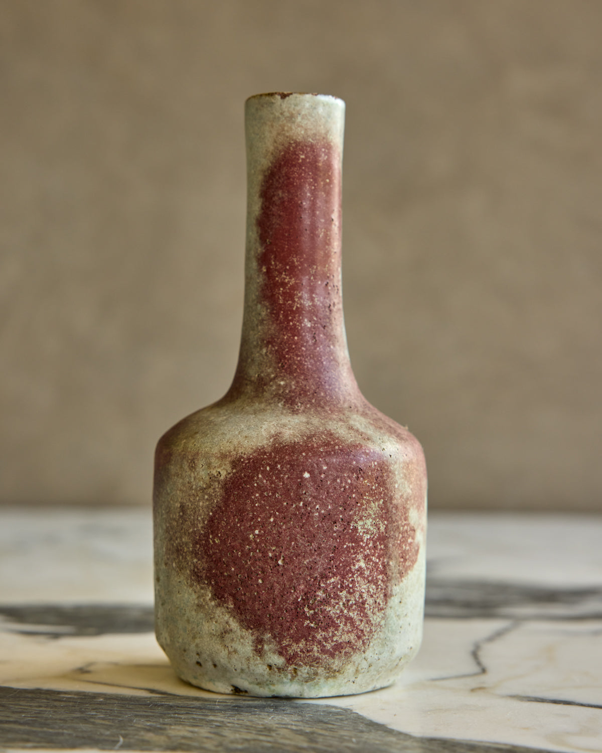 Slender Neck Red + Blue Vase