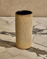 Fat Lava Vase with Dark Glaze