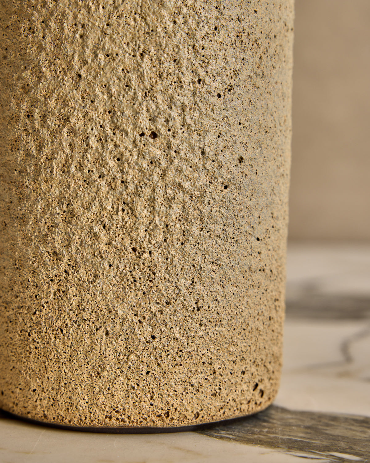 Fat Lava Vase with Dark Glaze