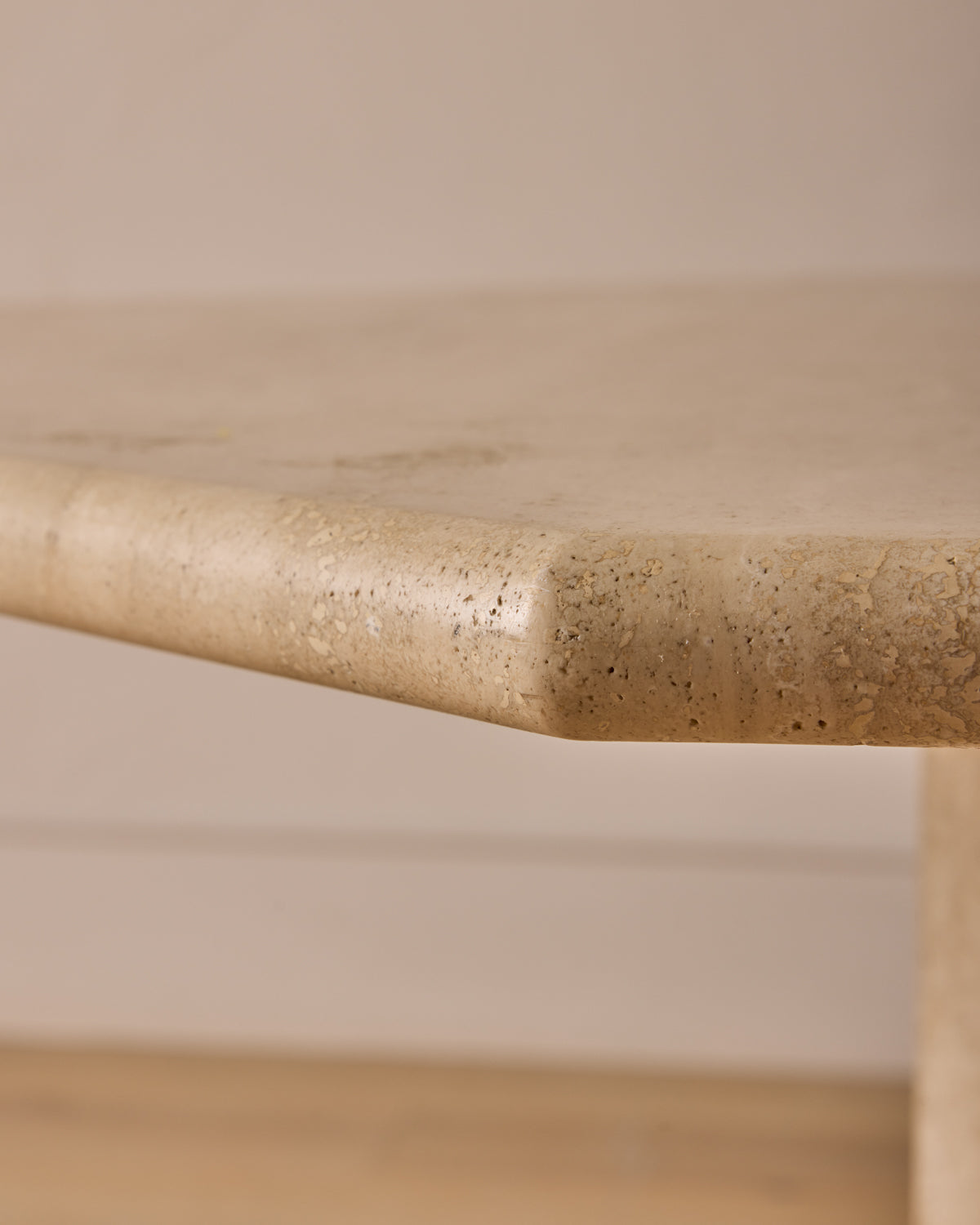 Octagon Travertine Dining Table
