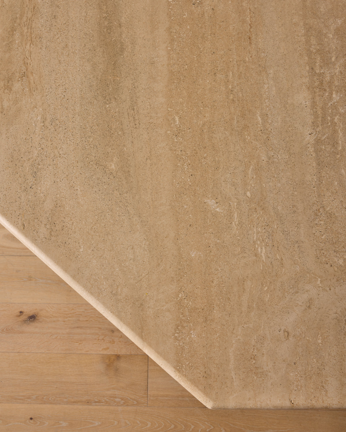 Octagon Travertine Dining Table