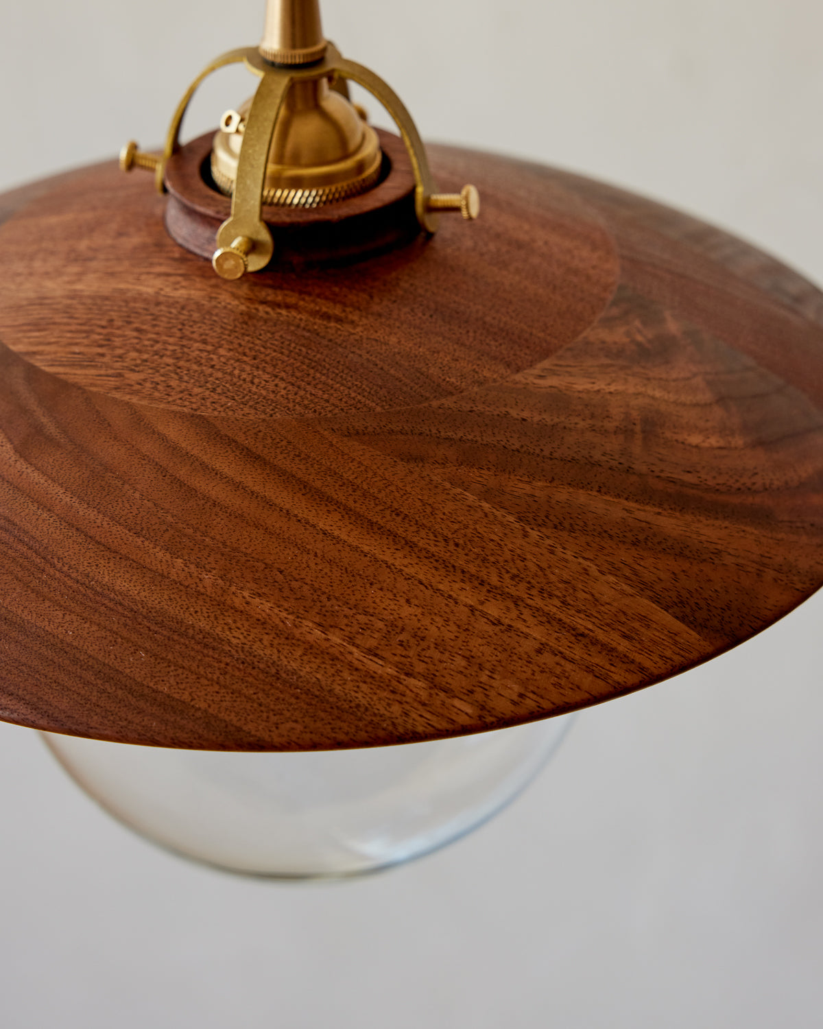 #shade-finish_black walnut #Cord-Color---Glass_Brown Cord - Clear Globe