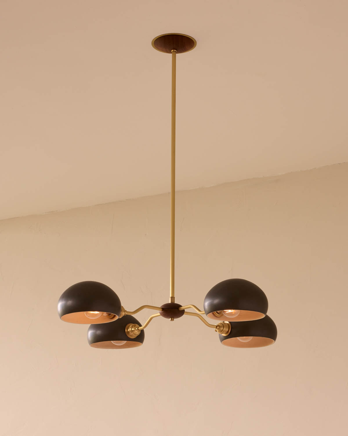 Baker Chandelier - Four Arm - Satin Brass