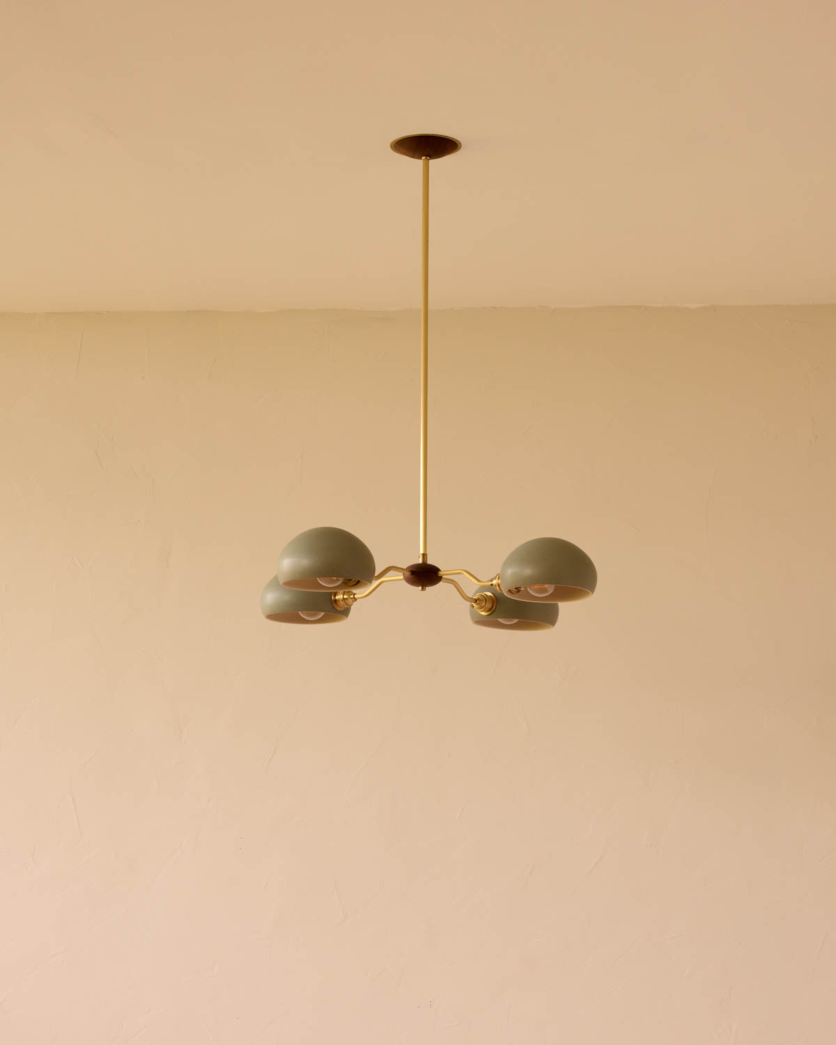 Baker Chandelier - Four Arm - Satin Brass