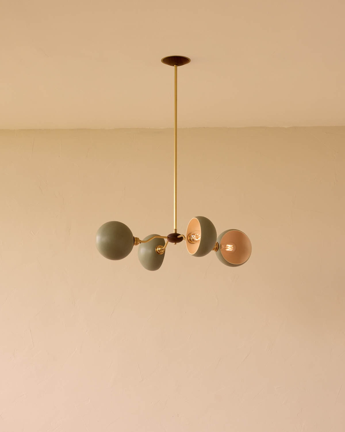 Baker Chandelier - Four Arm - Satin Brass