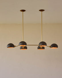 Baker Chandelier - Six Arm - Satin Brass