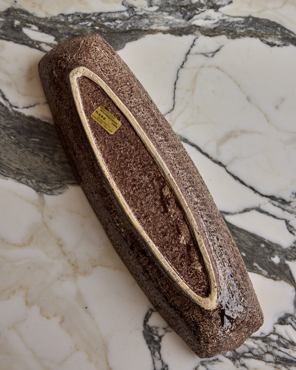 Red Glaze Ceramic Notched Dish