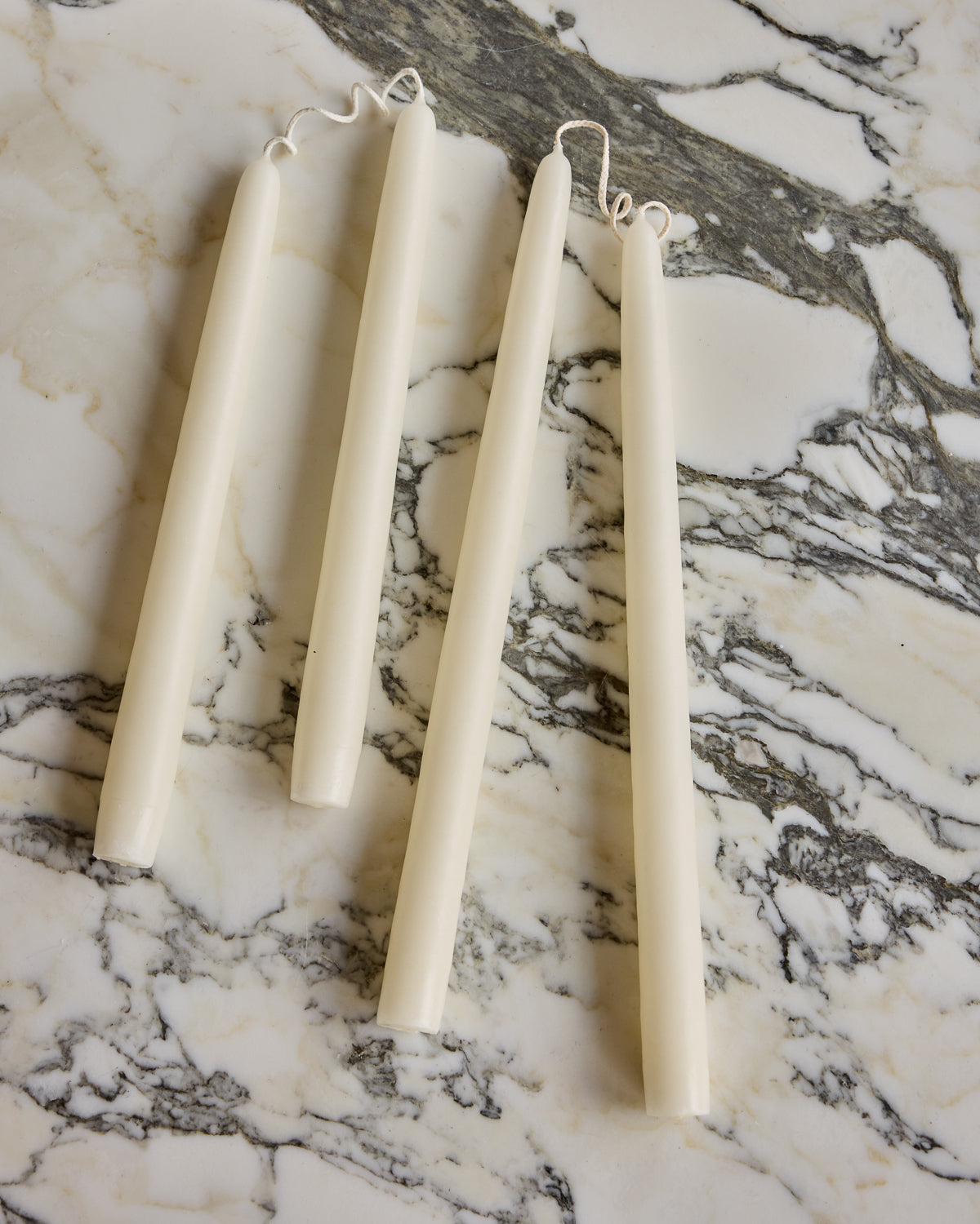 Shell White Taper Candles