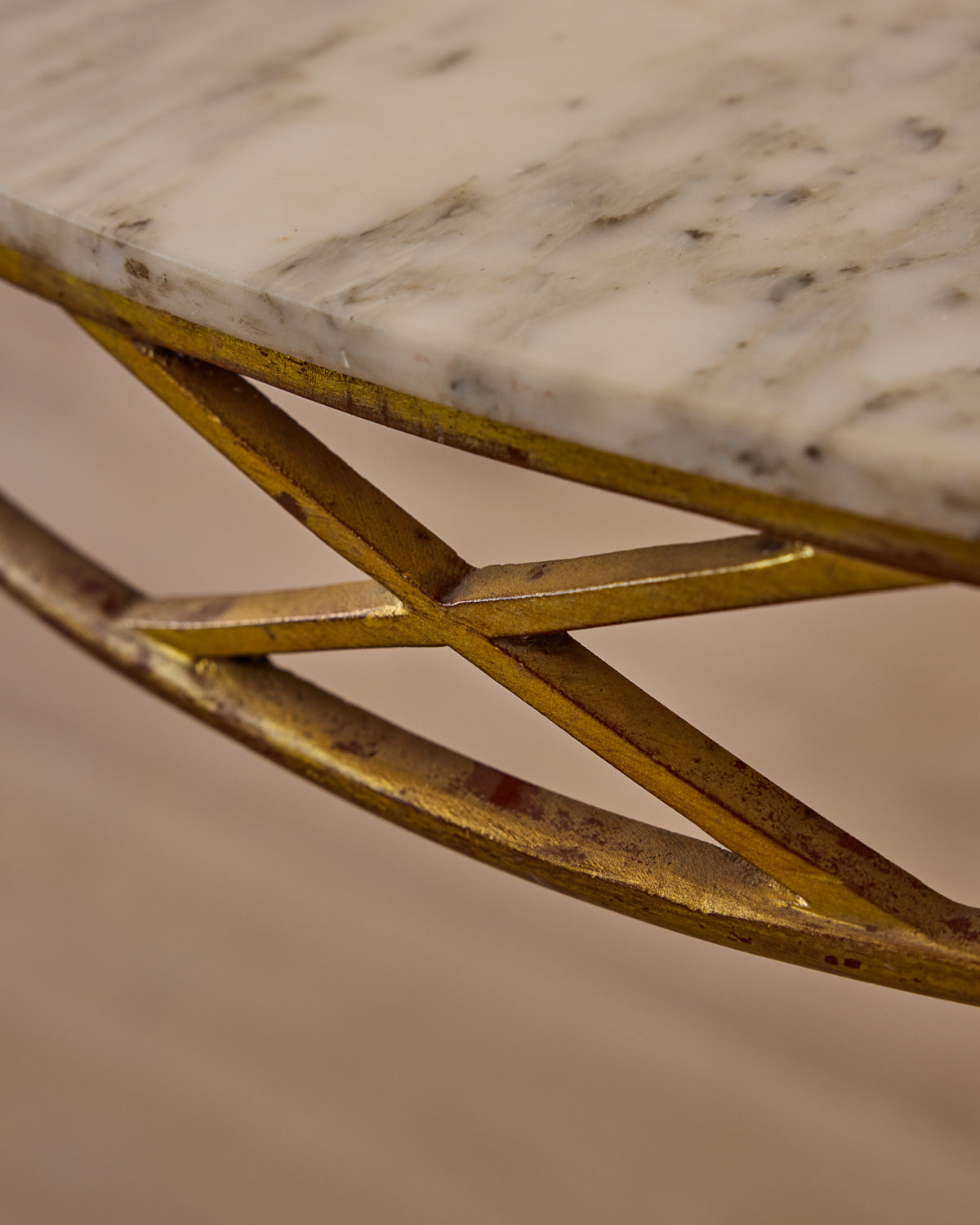 Hollywood Regency Style Marble Dining Table