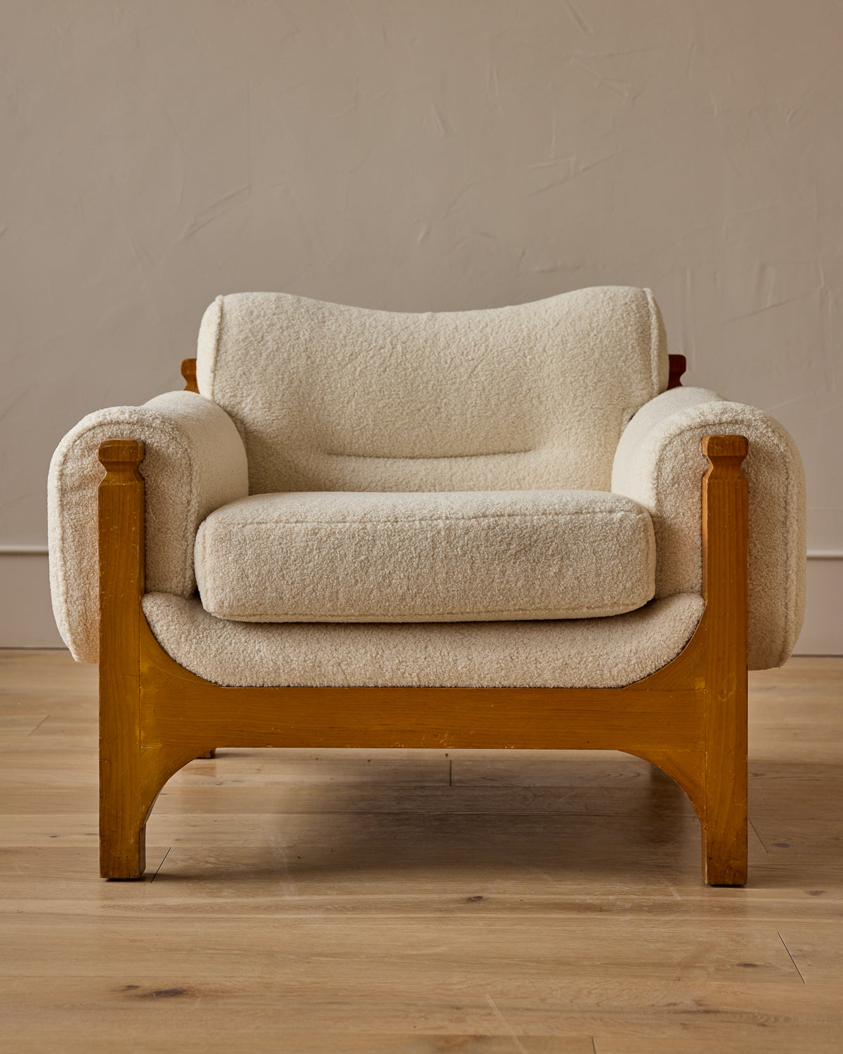 Pair of Ivory Teddy Lounge Chairs