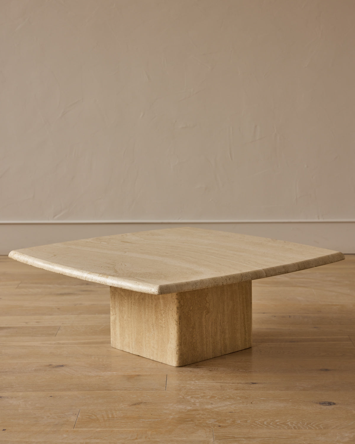 Travertine Rounded Square Coffee Table