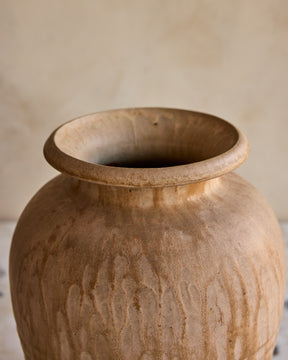 Tan Ridged Vase