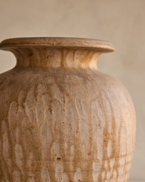 Tan Ridged Vase