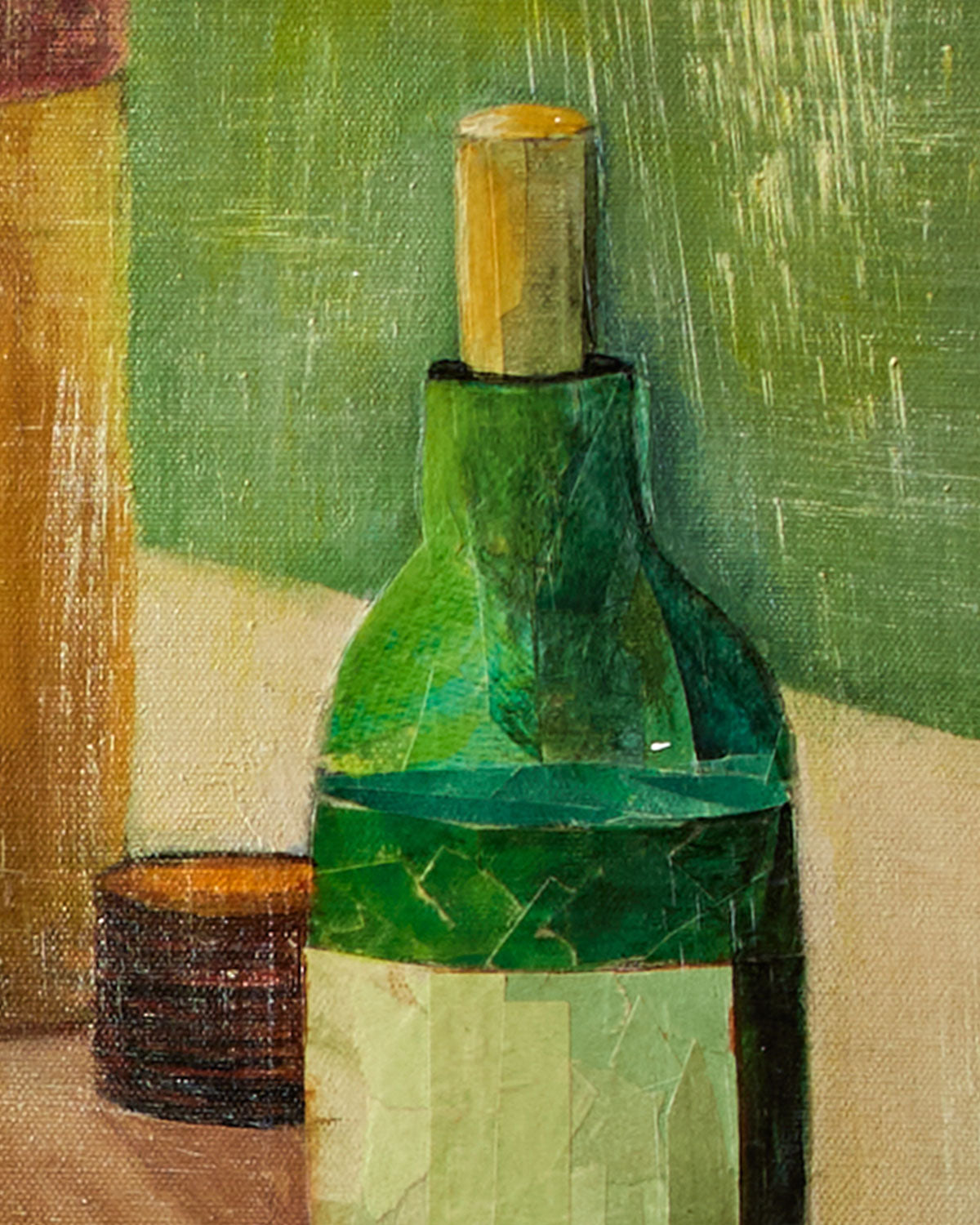 Vanity Bottles Collage Painting