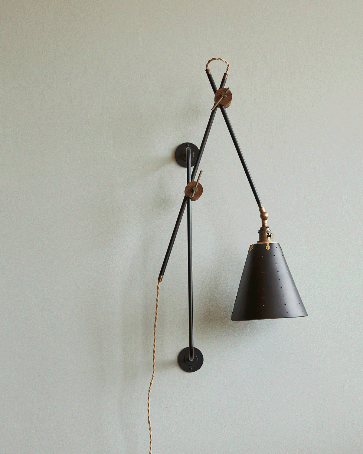 Grace Articulating Wall Sconce Black Plug In