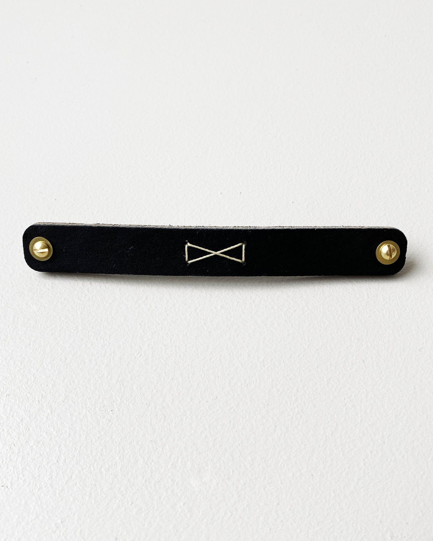 Leather Hardware Pulls - Black