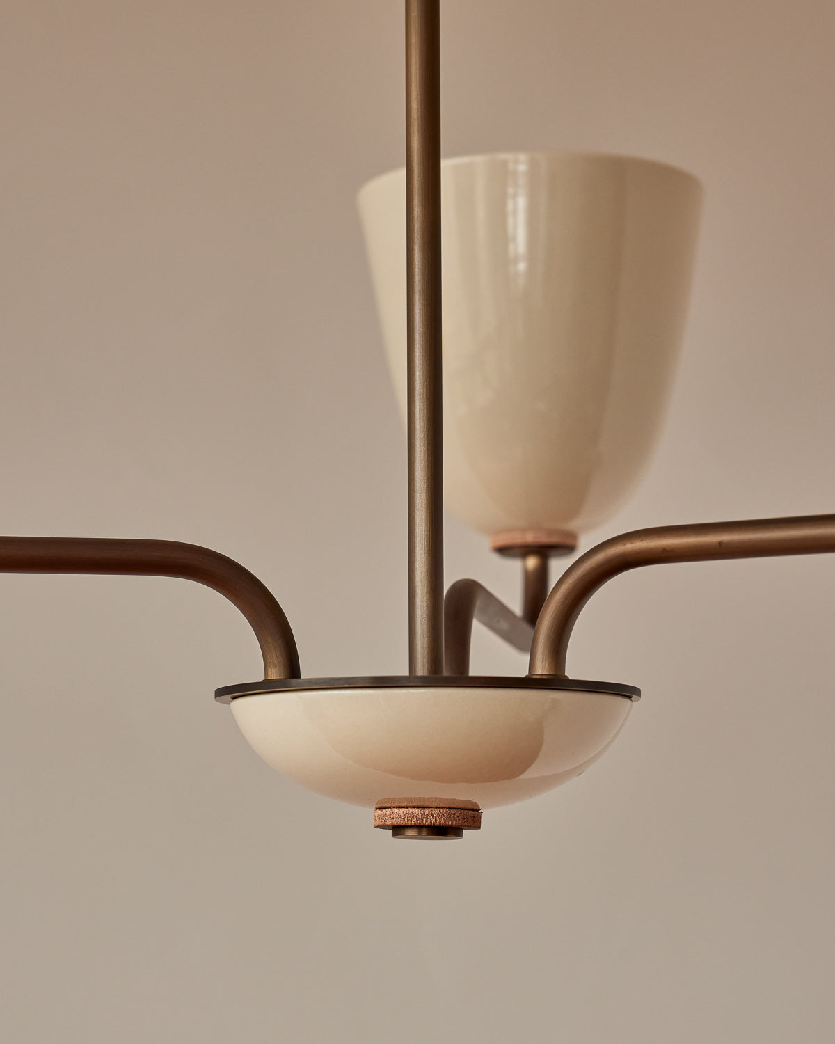 Lola Chandelier - Three Arm - Antique Brass